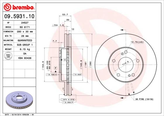 Breco BS 8171 - Əyləc Diski furqanavto.az