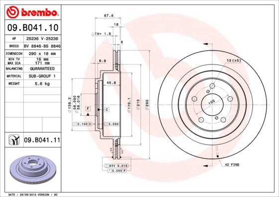 Breco BS 8846 - Əyləc Diski furqanavto.az