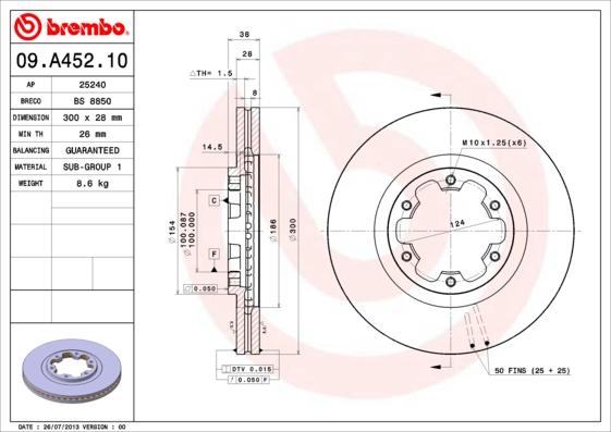 Breco BS 8850 - Əyləc Diski furqanavto.az