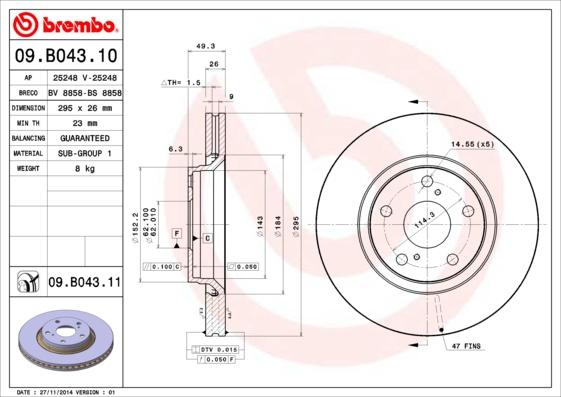 Breco BV 8858 - Əyləc Diski furqanavto.az