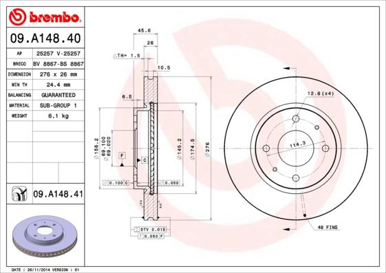 Breco BS 8867 - Əyləc Diski furqanavto.az