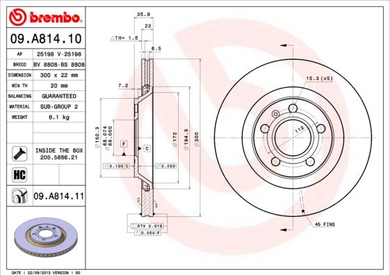 Breco BS 8808 - Əyləc Diski furqanavto.az