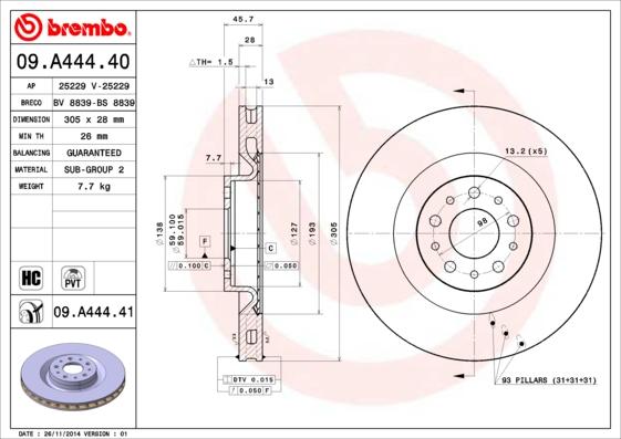 Breco BS 8839 - Əyləc Diski furqanavto.az