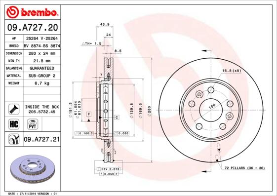 Breco BS 8874 - Əyləc Diski furqanavto.az