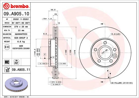 Breco BS 8871 - Əyləc Diski furqanavto.az