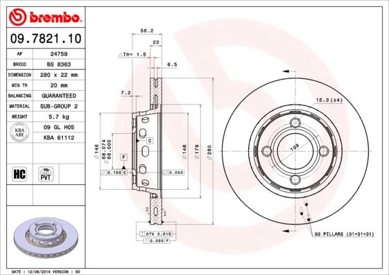 Breco BS 8363 - Əyləc Diski furqanavto.az