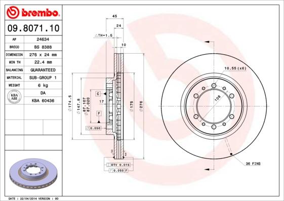 Breco BS 8388 - Əyləc Diski furqanavto.az