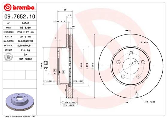 Breco BS 8330 - Əyləc Diski furqanavto.az