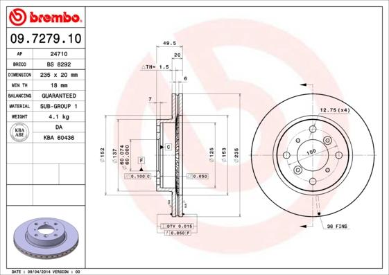 Breco BS 8292 - Əyləc Diski furqanavto.az