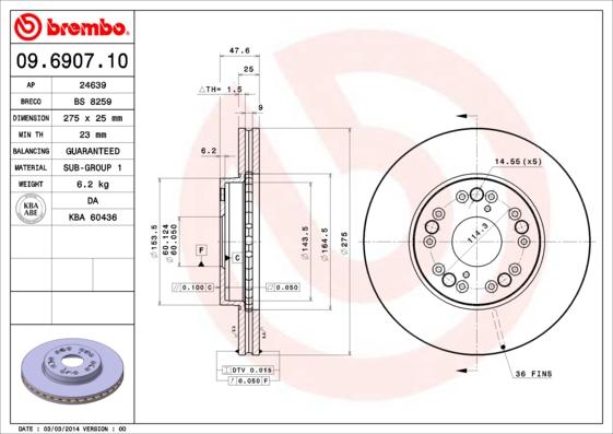 Breco BS 8259 - Əyləc Diski furqanavto.az