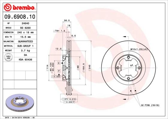 Breco BS 8260 - Əyləc Diski furqanavto.az