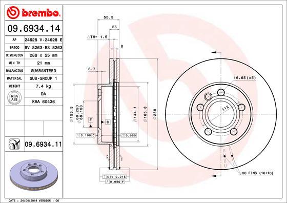 Breco BV 8263 - Əyləc Diski furqanavto.az