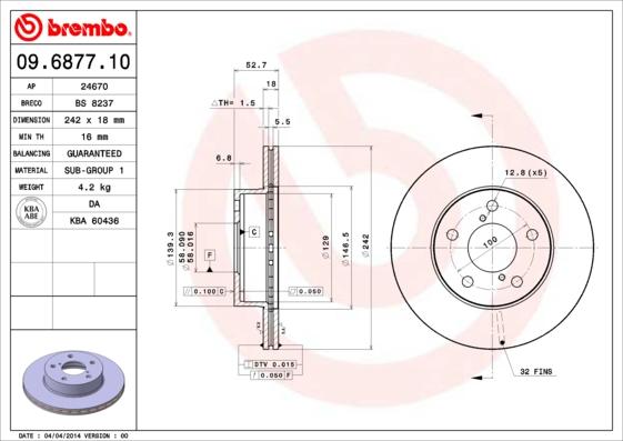 Breco BS 8237 - Əyləc Diski furqanavto.az