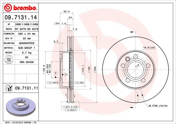 Breco BS 8278 - Əyləc Diski furqanavto.az