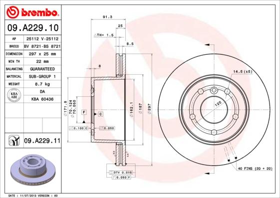 Breco BS 8721 - Əyləc Diski furqanavto.az