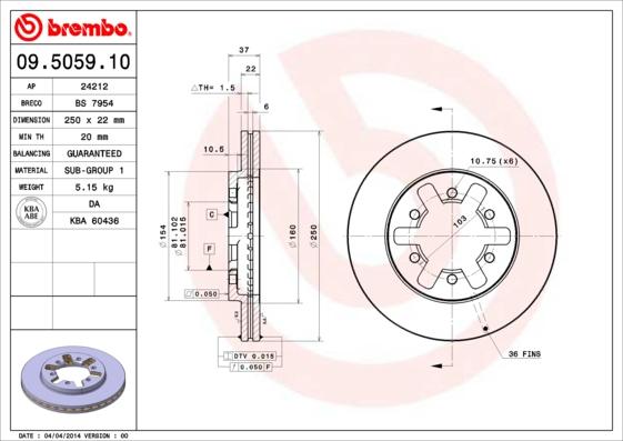 Breco BS 7954 - Əyləc Diski furqanavto.az