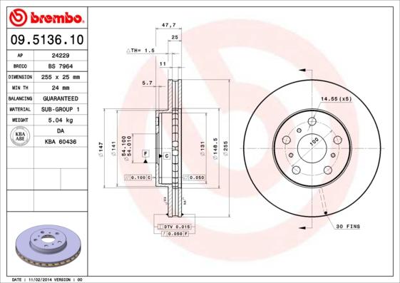 Breco BS 7964 - Əyləc Diski furqanavto.az