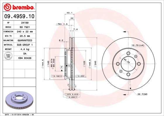 Breco BS 7921 - Əyləc Diski furqanavto.az