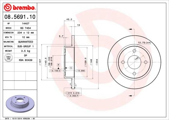 Breco BS 7454 - Əyləc Diski furqanavto.az