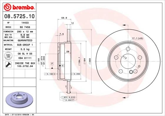 Breco BS 7458 - Əyləc Diski furqanavto.az