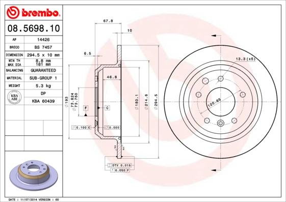 Breco BS 7457 - Əyləc Diski furqanavto.az