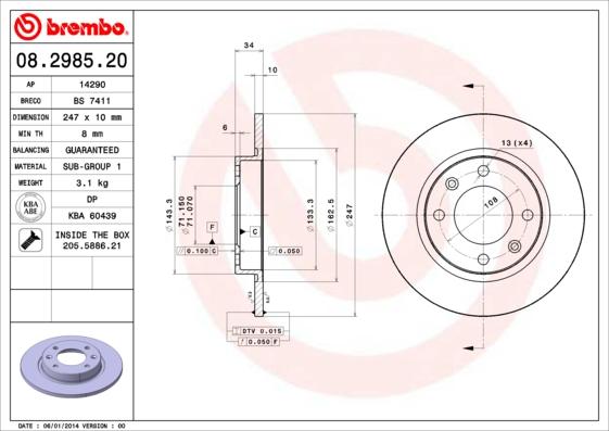 Breco BS 7411 - Əyləc Diski furqanavto.az