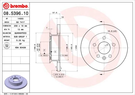 Breco BS 7417 - Əyləc Diski furqanavto.az