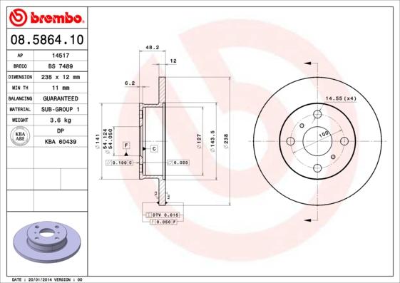 Breco BS 7489 - Əyləc Diski furqanavto.az