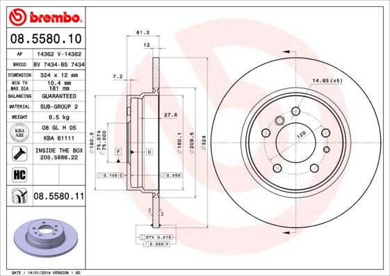 Breco BS 7434 - Əyləc Diski furqanavto.az