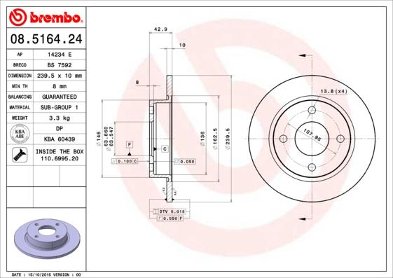 Breco BS 7592 - Əyləc Diski furqanavto.az