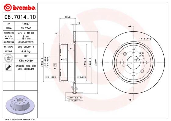 Breco BS 7540 - Əyləc Diski furqanavto.az