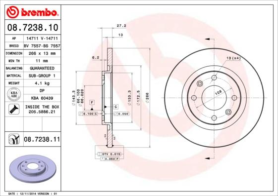 Breco BS 7557 - Əyləc Diski furqanavto.az