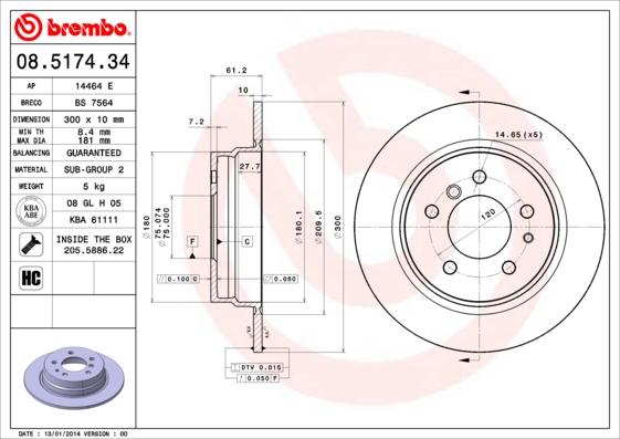 Breco BS 7564 - Əyləc Diski furqanavto.az