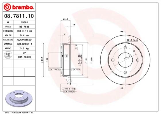 Breco BS 7588 - Əyləc Diski furqanavto.az