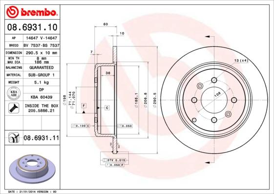 Breco BS 7537 - Əyləc Diski furqanavto.az