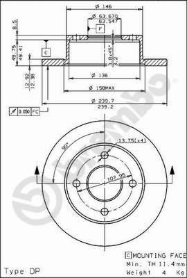 Breco BS 7524 - Əyləc Diski furqanavto.az