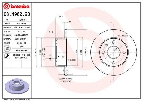 Breco BS 7525 - Əyləc Diski furqanavto.az