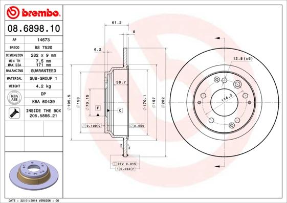 Breco BS 7520 - Əyləc Diski furqanavto.az