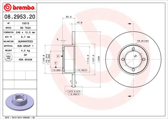 Breco BS 7523 - Əyləc Diski furqanavto.az