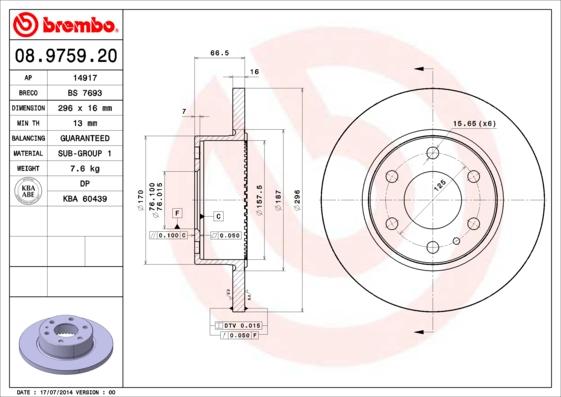 Breco BS 7693 - Əyləc Diski furqanavto.az