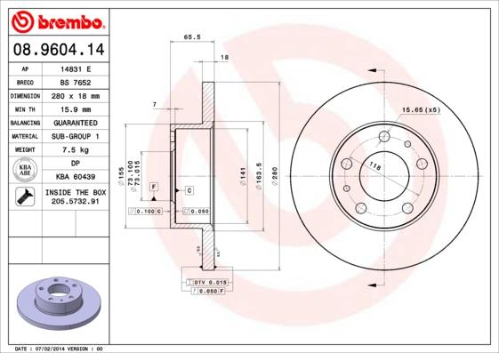 Breco BS 7652 - Əyləc Diski furqanavto.az