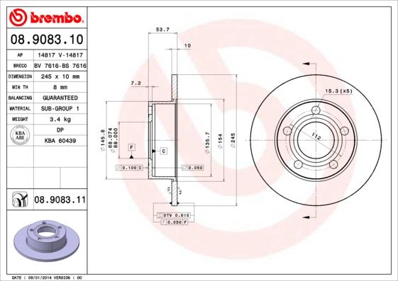 Breco BS 7616 - Əyləc Diski furqanavto.az