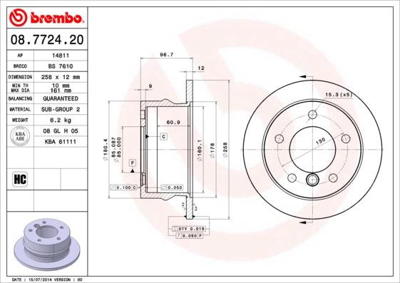 Breco BS 7610 - Əyləc Diski furqanavto.az