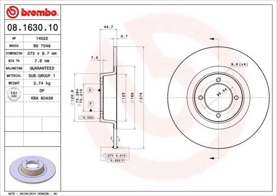 Breco BS 7049 - Əyləc Diski furqanavto.az