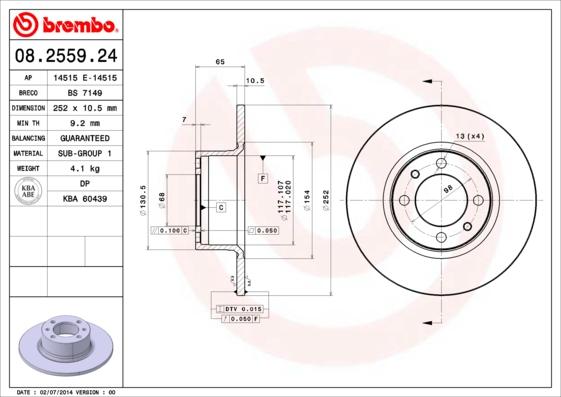 Breco BS 7149 - Əyləc Diski furqanavto.az