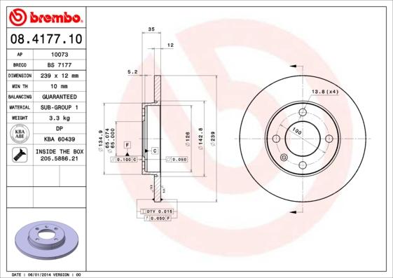 Breco BS 7177 - Əyləc Diski furqanavto.az