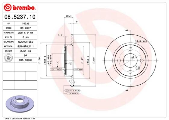 Breco BS 7397 - Əyləc Diski furqanavto.az