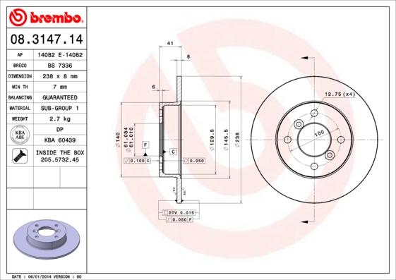 Breco BS 7336 - Əyləc Diski furqanavto.az