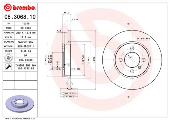 Breco BS 7325 - Əyləc Diski furqanavto.az