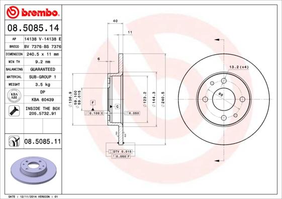 Breco BS 7376 - Əyləc Diski furqanavto.az